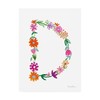 Trademark Fine Art Farida Zaman 'Floral Alphabet Letter Iv' Canvas Art, 24x32 WAP10135-C2432GG